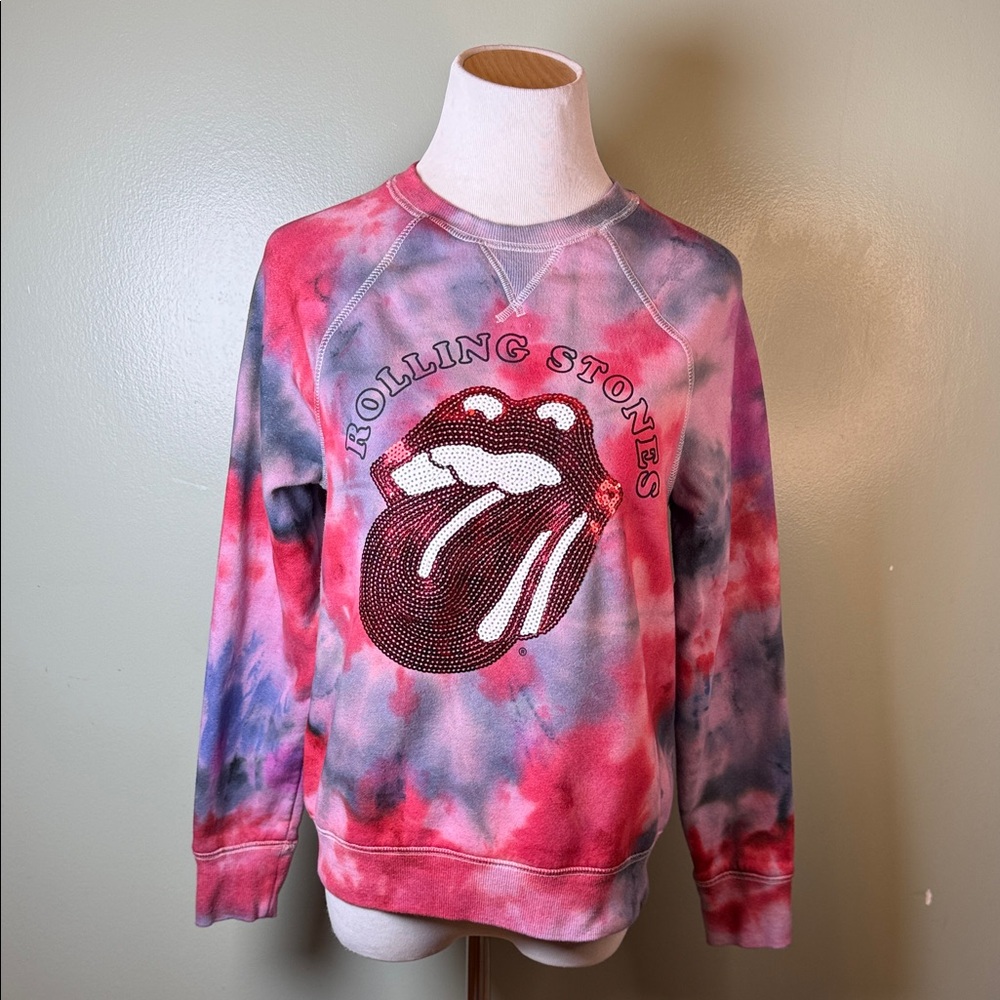Rolling Stones Vibrant Tie-Dye Sweatshirt